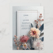 Invitation Mariage Floral Fleur sauvage moderne (Devant / Derrière)