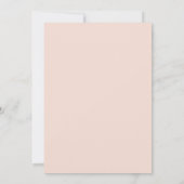 Invitation Mariage Floral Fleurissant Rose Pêche (Dos)