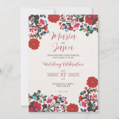 Invitation Mariage Floral Floral Colorful (Devant)