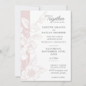 Invitation Mariage floral flush de fleurs de Magnolia méridio (Devant)