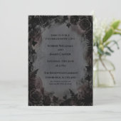 Invitation Mariage Floral Foncé (Debout devant)