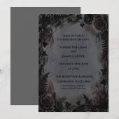 Invitation Mariage Floral Foncé (Devant / Derrière)