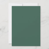 Invitation Mariage Floral Foncé de Vert Sauge (Dos)
