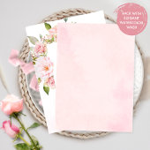 Invitation Mariage Floral Formel Rose, Blush et Rose Or