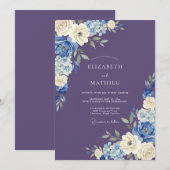 Invitation Mariage Floral Fruité Élégant (Devant / Derrière)