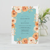 Invitation Mariage Floral Fruité Vert (Debout devant)