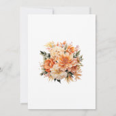 Invitation Mariage Floral Fuzz pêche (Dos)