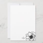 Invitation Mariage floral géant tiré à la main (Dos)