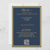 Invitation Mariage Floral Géométrique Code QR Rustique Tout E (Dos)