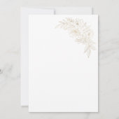 Invitation Mariage floral géométrique en or blanc de luxe  (Dos)