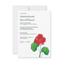 Mariage Floral Géranium Personnalisable