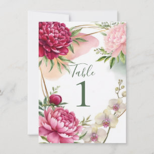 Invitation Mariage Floral Glam Jardin Pivoine & Orchidée