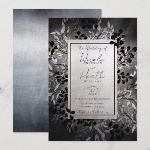 Invitation Mariage Floral Glamour Pearlisé Opalescent Lunatiq