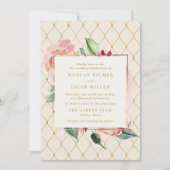 Invitation Mariage Floral Gold Garden (Devant)