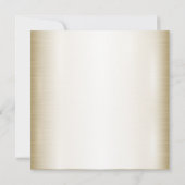 Invitation Mariage Floral Golden Ornate Heart Frame Élégant (Dos)