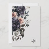 Invitation Mariage Floral Gothique (Dos)