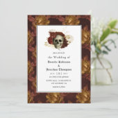 Invitation Mariage Floral Gothique (Debout devant)