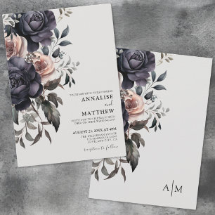 Invitation Mariage Floral Gothique