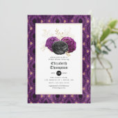 Invitation Mariage Floral Gothique (Debout devant)