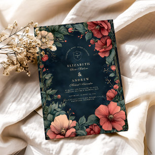 Invitation Mariage Floral Gothique Baroque