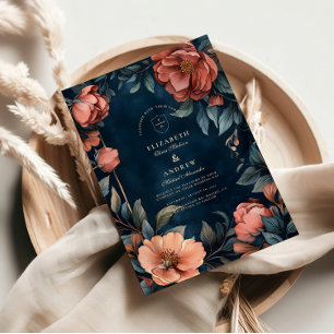 Invitation Mariage Floral Gothique et Sombre