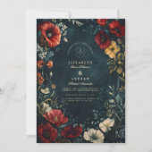 Invitation Mariage floral gothique victorien (Devant)