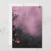 Invitation Mariage Floral Gothique Violet (Dos)
