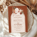 Invitation Mariage Floral Grass Orange Brûlé Moderne<br><div class="desc">✅ Pour les articles correspondants chercher 205W dans mes collections ✅ Célébrez votre amour avec ce faire-part de mariage en terre cuite boho, avec d'élégantes flores d'aquarelle en terre cuite, cuivre, orange brûlée, rouille et orange poussiéreux. Accentué de gazon de pampas neutre et d'une arche boho, ce design apporte chaleur,...</div>