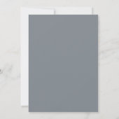 Invitation Mariage Floral Gris Ardoise (Dos)