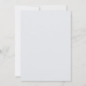Invitation Mariage Floral Gris Bleu (Dos)
