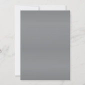 Invitation Mariage floral gris et blanc (Dos)