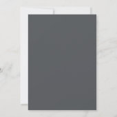 Invitation Mariage floral gris laurier (Dos)