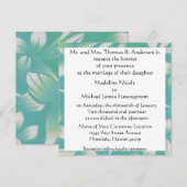 Invitation Mariage floral hawaïen (Devant / Derrière)