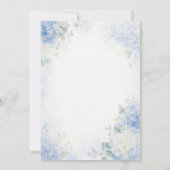 Invitation Mariage Floral Hydrangea Bleu (Dos)