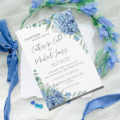 Invitation Mariage Floral Hydrangea Bleue