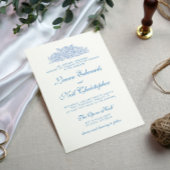 Invitation Mariage Floral Hydrangea Dusty bleu moderne