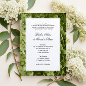 Invitation Mariage Floral Hydrangea Vert