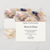 Invitation Mariage Floral Impressionniste (Devant / Derrière)
