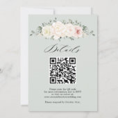 Invitation Mariage floral Ivory Blush Champagne QR (Dos)