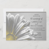 Invitation Mariage Floral Jaune (Devant)