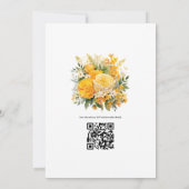 Invitation Mariage Floral Jaune Clair (Dos)