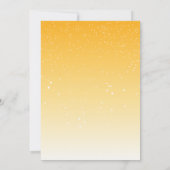 Invitation Mariage floral jaune de gradient (Dos)