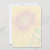 Invitation Mariage floral Jaune de tournesol (Dos)