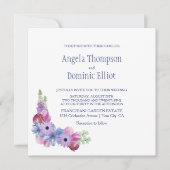 Invitation Mariage floral lavande (Devant)
