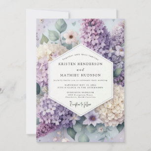 Invitation Mariage Floral Lavande