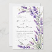 Invitation Mariage Floral Lavande Rustique (Devant)
