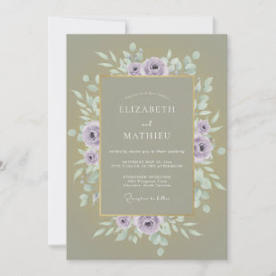Invitation Mariage Floral Lavande Sauge Apaisé