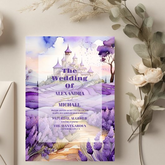 Invitation Mariage Floral Lavender