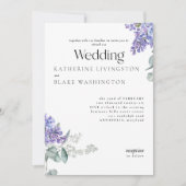 Invitation Mariage floral Lilac (Devant)