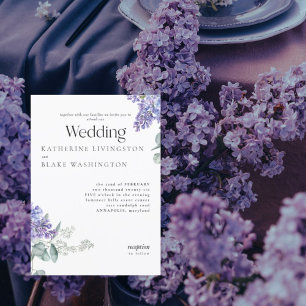 Invitation Mariage floral Lilac